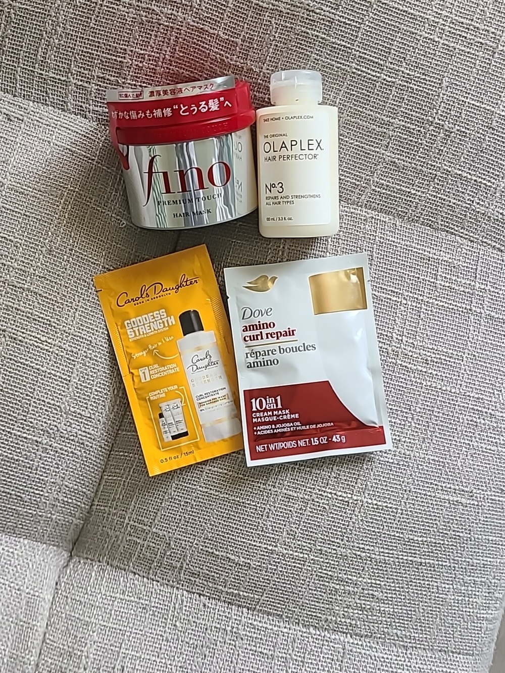 OLAPLEX No.3 Hair Perfector Shiseido Fino Premium Touch Hair Mask Dove Carol's